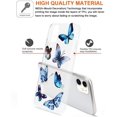 thumbnail image 3 of for iPhone 11 Case Stylish Butterfly Pattern Printed Crystal Clear Transparent Soft TPU Bumper Shockproof Protective Case Cover for iPhone 11, Blue Butterfly, 3 of 7