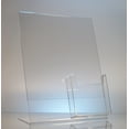 thumbnail image 2 of Dazzling Displays Clear Acrylic Sign Holder 8.5 x 11 with Attached 4 x 9 Tri-Fold Brochure Holder, Slanted Design, 10-Pack, 2 of 2