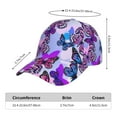 thumbnail image 5 of Goofa Flying Butterflies Printed Baseball Cap for Men and Women - Adjustable Unisex Hat for Sports and Casual Wear,Sun protection Casual Outdoor Everyday Fashion Cap, 5 of 9