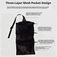 thumbnail image 2 of Hanging Toiletry Bag, Lightweight Roll-Up Travel Organizer with 3 Mesh Zipper Compartments, Water-Resistant Makeup Storage for Camping & Travel, 2 of 6