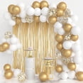 thumbnail image 4 of Juego de Globos para Decoraciones de Fiesta, Kit de Guirnalda de Globos de Oro Blanco de 121 Piezas Globos Metálicos de Confeti para Cumpleaños Boda Compromiso Aniversario, 4 of 4