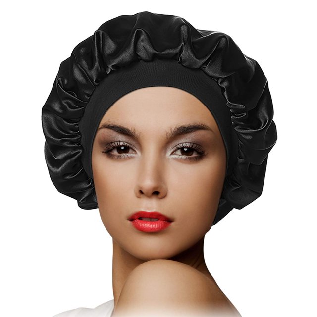 Gorro de dormir reversible, regalo ideal para el cuidado del cabello, gorro de dormir de satén con banda elástica