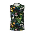 thumbnail image 6 of Lsque Chamomile Print Men's Cotton Blend Sleeveless Muscle Shirts (S-3XL)- Moisture Wicking, Odor Protection, UPF 30+,XX-Large, 6 of 8