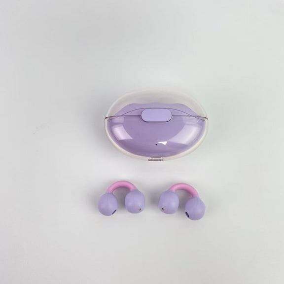 ZOVOREMINDER Earphones,True Wireless Earbuds Purple Bluetooth 5.3 with Microphone for Working Out Noise Canceling Blue Tooth Ear Buds Deep Bass Wireless Earphones with Charging Case in Ear Headphone