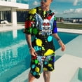 thumbnail image 4 of Pantalones cortos de manga corta con personalidad para hombre, estilo hip hop de verano, nueva camiseta de tendencia de moda con estampado 3D, 4 of 5