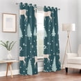 thumbnail image 6 of Deers Pines Trees Snow Blackout Curtain Panels Drapes Privacy Assured with Light Filtering Curtains for Living room Bedroom Bathroom Window, 6 of 6
