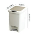 thumbnail image 5 of Step-On Trash Can with Lid - 4 Gallon Dual-Action Kitchen/Bathroom Waste Bin - Odor-Proof Sealed Design, Hidden Bag Holder, 5 of 6