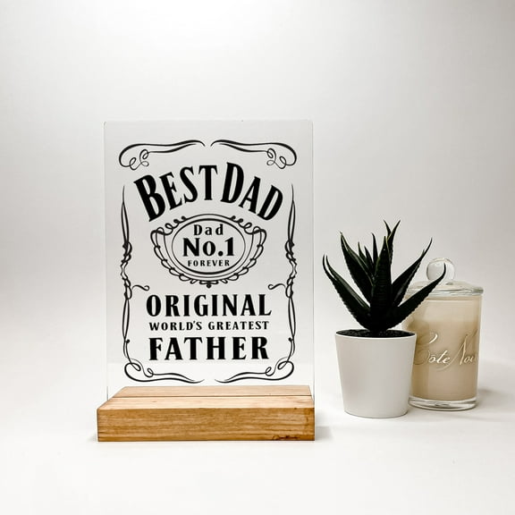 Personalized Wood Table Desk Stand Fathers Day Plaque, Meaningful Gift for Father's Day, Gifts for Daddy, Personalized Gift for Dad, Stepdad
