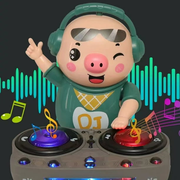 DJ eléctrico cerdo juguete dibujos animados lindo diseño música baile cerdo  juguete para niños | Walmart en línea