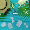 thumbnail image 6 of 140pcs 7 styles Castle Theme Paper Hair Clip Display Cards Hair Barrettes Jewelry Hair Shapes Sky Blue 7~10x3.8~10x0.04cm Hole: 5.6~20mm 20pcs/style, 6 of 6