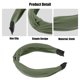 thumbnail image 3 of Diadema de Satén Anudado Unique Bargains Verde 1.2 Pulgadas Ancho, 3 of 7