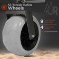 thumbnail image 2 of 3-in-1 Wagon Carts Foldable with Bench Seat, 500lbs Capacity Wagon with 360° Swivel Beach Tires, Heavy-Duty Utility Wagon for Camping & Beach, Orange, 2 of 9