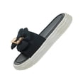 thumbnail image 1 of Sandalias de moda para mujer, zapatillas de plataforma, zapatos con lazo, sandalias elegantes 40 41Negro, 1 of 9