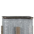 thumbnail image 2 of Saltoro Sherpi 3 Piece Square Vented Design Metal Planters with Copper Rim, Gray and Brown, 2 of 2