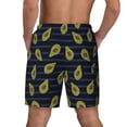 thumbnail image 3 of Kdxio Avocado Print Men'S Swim Trunks With Compression Liner 7 Inch Inseam Quick Dry Swim Shorts, 3 of 7