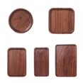 thumbnail image 3 of CNKOO Black Walnut Wooden Tableware  Cake Tray Dessert Serving Tray Kitchen Utensils Square Stitching, 3 of 9