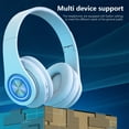 thumbnail image 5 of Hwkond Headphones Wireless Bluetooth Headphones Wireless Bluetooth Headset Subwoofer Bluetooth 5.2 Mobile Computer Game Music Sports Game Headphones Wtih LED Light on Clearance, 5 of 9