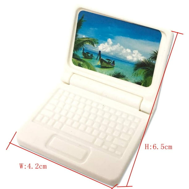One Pcs Doll Accessories Fashion Mini Noble Pink Laptop Imitation Computer For Barbie Doll Office Toys 001B DZ