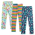 thumbnail image 3 of Little Girls Casual Spring and Autumn Thin Printed Leggings, 3 PCS, 3 of 8