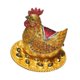 thumbnail image 4 of Caja de almacenamiento de joyas con estatua de pollo, organizador de baratijas, caja de recuerdos, organizador de pendientes para collar, dormitorio, Oro, 4 of 8
