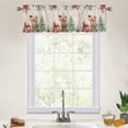 thumbnail image 2 of Innerwin Christmas Thermal Insulated Kitchen Valance Cafe Tier Scarf Xmas Short Window Curtain Rod Pocket Half Window Drapes Slot Top Curtain Panel Style-B 1pc-Top Valance: W:18''x H:54'', 2 of 6