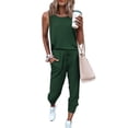 thumbnail image 1 of Conjunto de Dos Piezas PRETTYGARDEN Sin Mangas Verde Oscuro XXL, 1 of 5