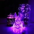 thumbnail image 5 of 12 Pack Fairy Lights Battery Operated - 6.6 ft 20 LED Mini String Lights Waterproof Silver Wire Firefly Lights for Vases Mason Jars DIY Crafts Plants Table Centerpieces Wedding, Purple, 5 of 11