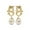 White, variant on KDSJSXW Gold Earrings Chinese New Year Dragon Earrings for Women Glitter Cubic Zirconia Pearl Dangle Expectation A Sense of Party Gift Jewelry Stud Earrings for Women (White,One Size)