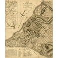 thumbnail image 2 of Vintage Maps 12x14 Black Modern Framed Museum Art Print Titled - Plan of New York and Environs 1777, 2 of 4