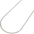 thumbnail image 2 of 14K White Gold 1mm Round Box Chain, FREE Microfiber Cloth, Rolo Link Mens Womens Necklace, Giorgio Bergamo, 2 of 6
