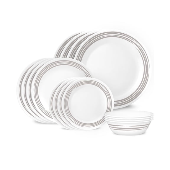 16 - Piece Dinnerware Set, Service for 4, Brushed Design