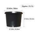thumbnail image 2 of netuera 5-Pack 20 Gallon Round Planter Nursery Pots, Flower Plant Container Injection Molded Plastic Nursery Pots Gardening Pots for Indoor Outdoor Vegetables, Succulents, Black, 2 of 5