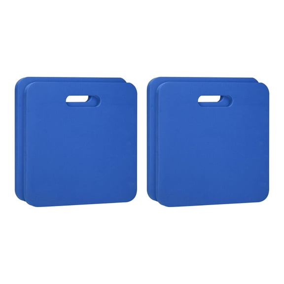 MODANU 4Pcs Stadium Seat Cushion, 12.6" Hard & Strong Foam Bleacher Cushion Portable Seat Pad Outdoor Seating for Spectating Sport Camping, Blue