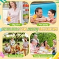 thumbnail image 7 of 12 14oz Plastic Mason Jar Bottles With Straws Lids Clear Cute Reusable Drinking Cups And Summer Stickers For Water  Tea Juice Beer Hawaiian Beach Party Supplies, 7 of 7