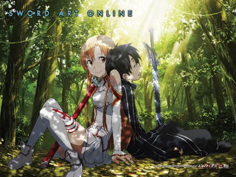 Sword Art Online II 2 SAO Kirito Asuna Poster Group High Grade Glossy Laminated