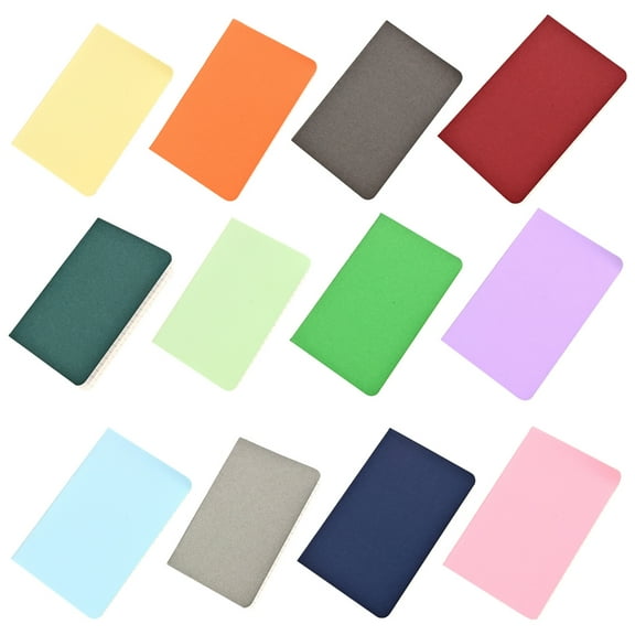 12 Pcs A6 Small Lined Notepads Pocket Notebooks 30 Pages Colorful Cover Notebook