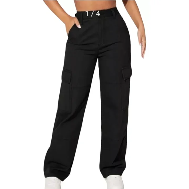 Pantalón Tipo Cargo Recto Para Mujer Color Café
