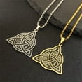 thumbnail image 2 of Viking Witch Celtic Knot Pendant Necklace14K Yellow Gold Men Chain Odin Gothic Necklace Protection Amulet Jewelry nudo de bruja, 2 of 7