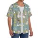 thumbnail image 2 of Balery Cute Farm Birds Camisa Casual de Manga Corta con Botones para Hombre, Texturizada, Estilo Cubano, para Playa, Verano-XX-Large, 2 of 5
