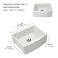 thumbnail image 5 of Logmey 24inch Apron Front White Kitchen Sink Single Bowl Ceramic Farmhouse Sinks, 5 of 7