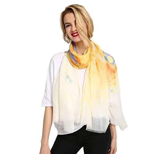 Fire Accessories Scarves Summer Scarfs ice Summer Scarf natural white-pink allover print elegant 