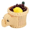 thumbnail image 4 of NIKOU Rattan Storage Baskets Food Serving Snacks Fruit Baskets, Cartoon Elephant Shape Bread(beige), 4 of 7