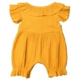 thumbnail image 2 of Baby Girl Romper Jumpsuits Button Short Sleeve Solid Clothes, 2 of 5