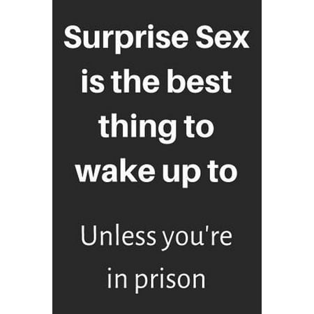 Surprise Sex Is the Best Thing to Wake Up to Unless You're in Prison : Funny Adult Notebook / Journal (6 X