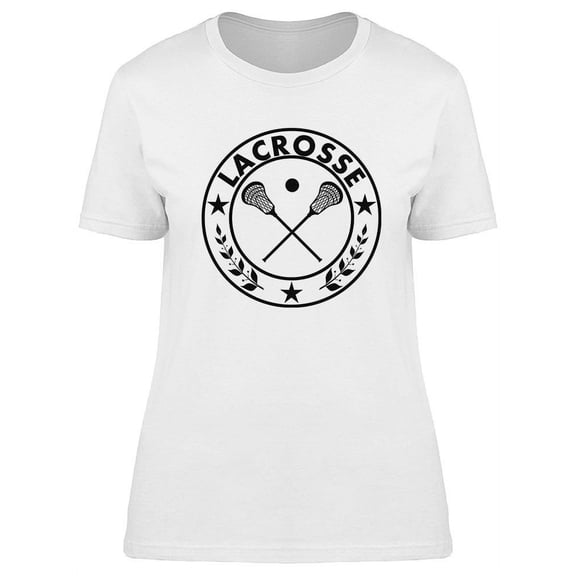 Lacrosse In A Circle With A Star T-Shirt Women -Image by Shutterstock, Female 3X-Large