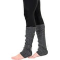 thumbnail image 3 of KESIS Women's Cable Knit Leg Warmers Knitted Crochet Long Socks Anthra Melange, 3 of 3