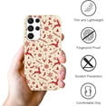 thumbnail image 5 of Christmas Beige Print Phone Case for Samsung Galaxy S24+ 5G 6.7", Aesthetics Pattern Design Soft TPU Silicone Xmas Cases, Shockproof Bumper Protector Camera Girls Women Cover, Snowflake Deer, 5 of 6