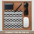 thumbnail image 4 of 3dRose, Black and White Chevron zigzag pattern with a twist patterned zig zags, MousePad, 4 of 7