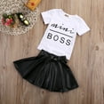 thumbnail image 2 of Honganda Été Enfants Bébé Filles Mini Patron Tops + Ensemble de Jupe en Cuir, 2 of 8