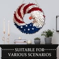 thumbnail image 5 of Taosunzt Patriotic Eagle Wreath 4th of July Wooden Decoration Indoor Outdoor Front Door Wall Hanging Independence Day Memorial Day Door Sign Pendant 20cm, 5 of 13